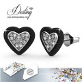 Destin bijoux cristaux Swarovski coeur Stud Earrings